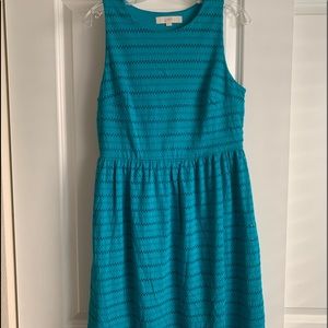 Loft turquoise eyelet sundress